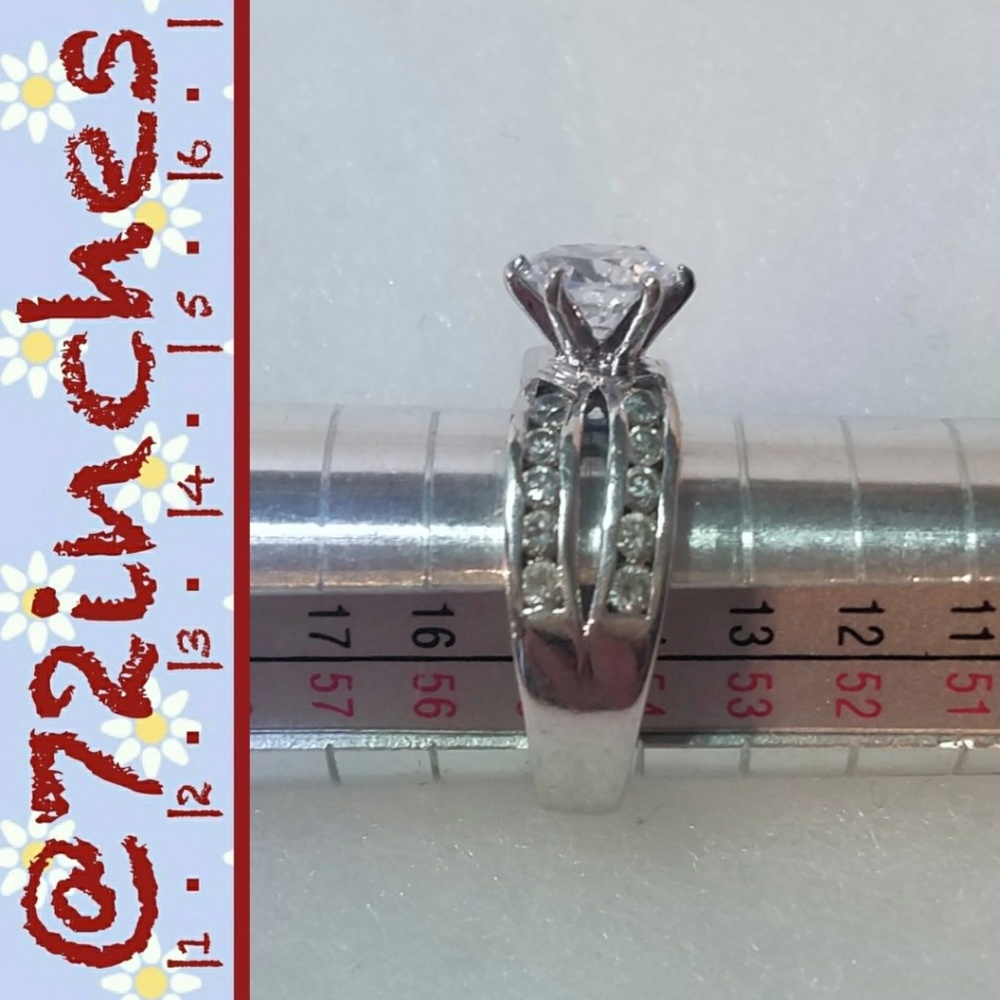 2 Carat CZ Solitaire Split Band Travel Ring